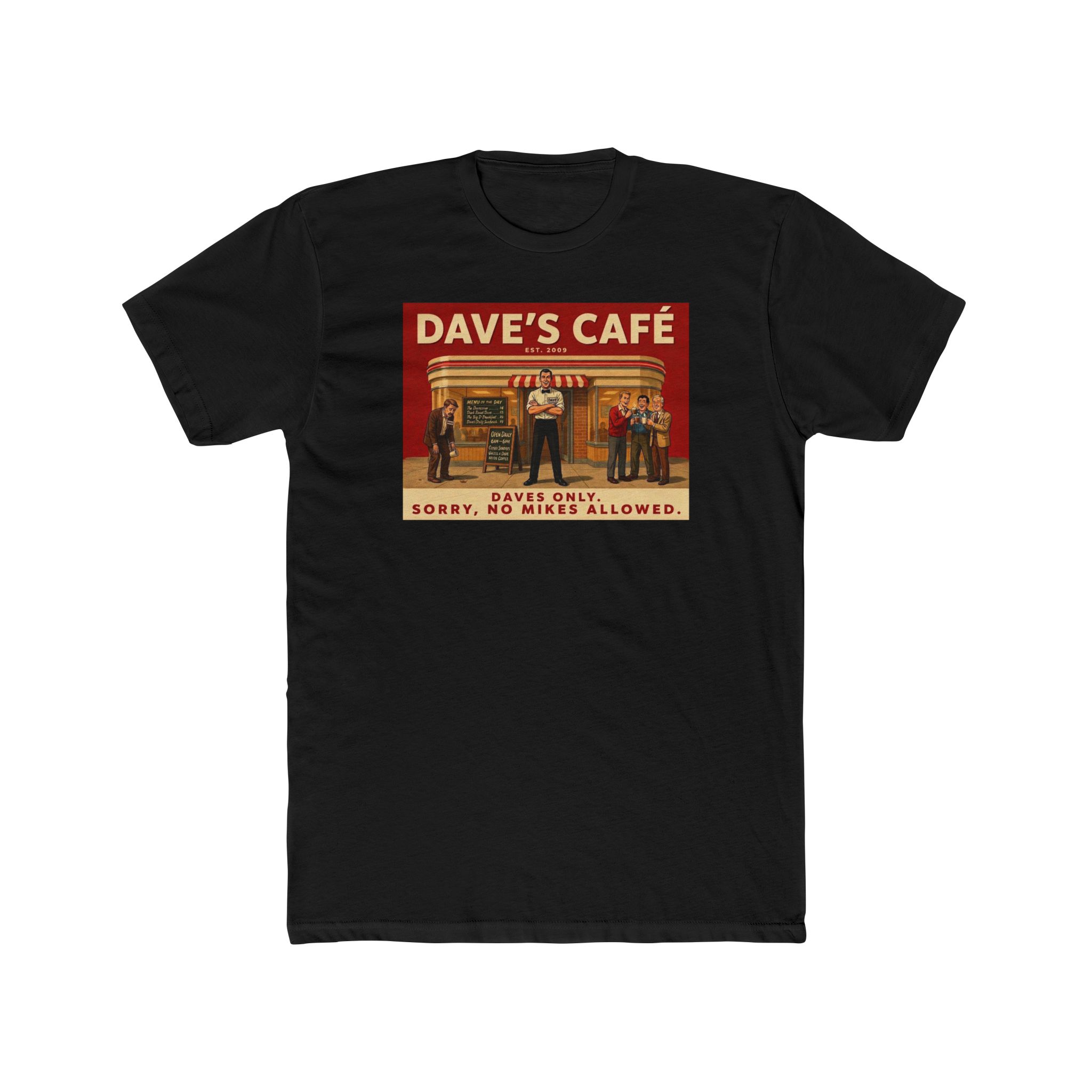 Dave's Café T-Shirt — Vintage Diner Poster Tee